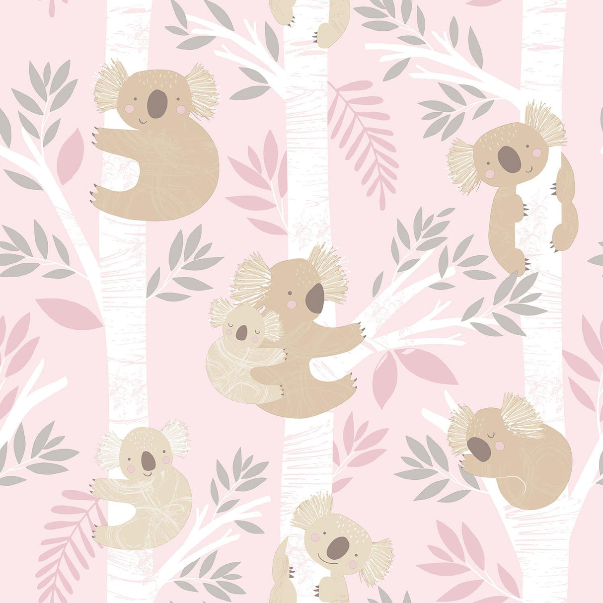 Galerie Koalas Pink Wallpaper