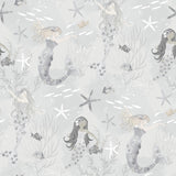 Galerie Mermaids Silver Grey Wallpaper