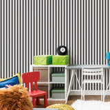 Galerie Regency Stripe Black Wallpaper