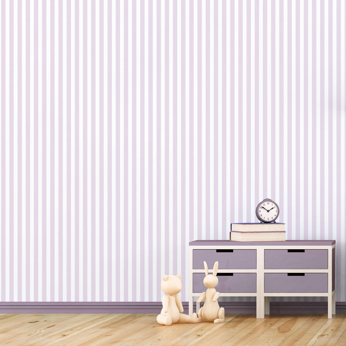 Galerie Regency Stripe Purple Lilac Wallpaper