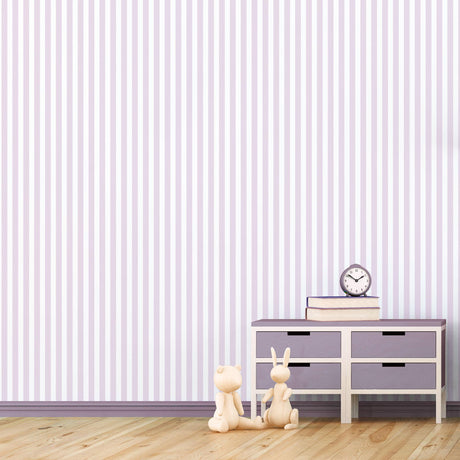 Galerie Regency Stripe Purple Lilac Wallpaper