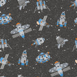 Galerie Spaceships Black Wallpaper