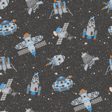 Galerie Spaceships Black Wallpaper