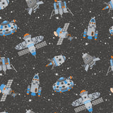 Galerie Spaceships Black Wallpaper