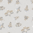 Galerie Spaceships Silver Grey Wallpaper
