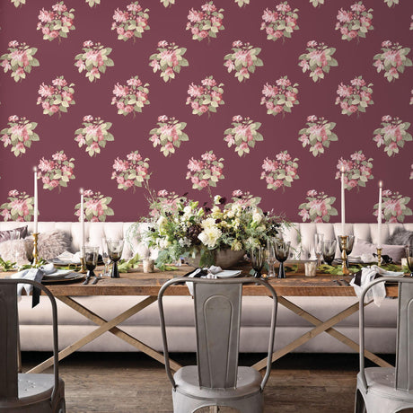 Galerie Classic Bouquet Red Wallpaper