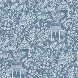 Galerie Garden Toile Blue Wallpaper