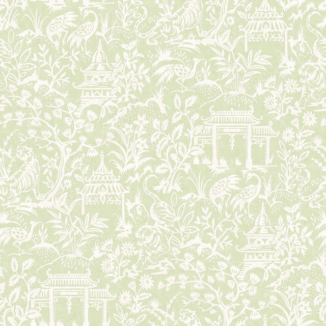 Galerie Garden Toile Green Wallpaper