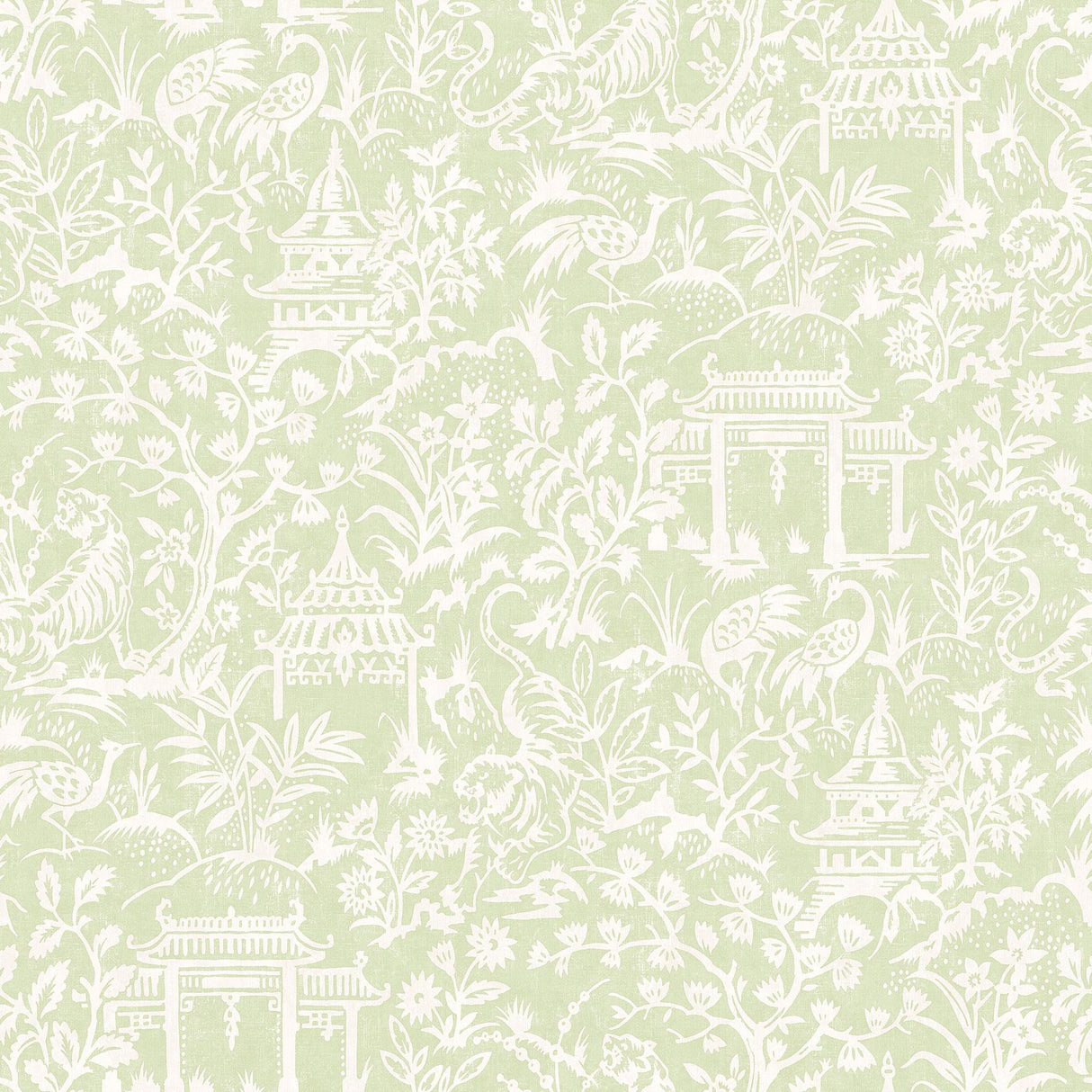 Galerie Garden Toile Green Wallpaper