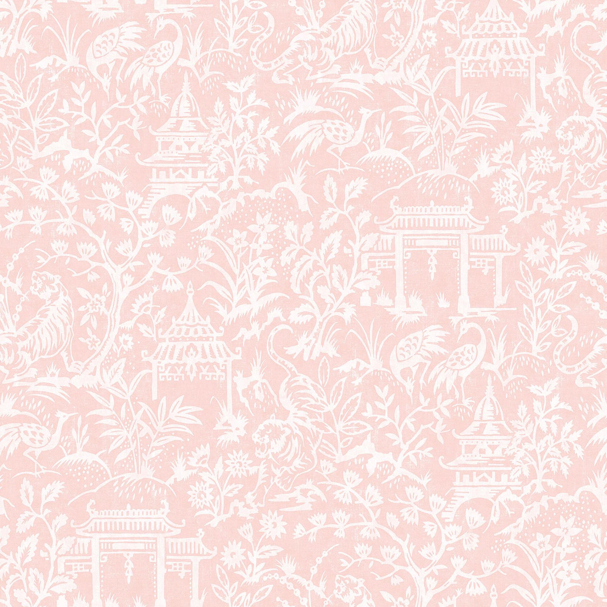 Galerie Garden Toile Pink Wallpaper