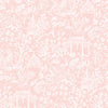 Galerie Garden Toile Pink Wallpaper