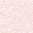 Galerie Garden Toile Pink Wallpaper
