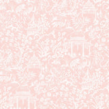 Galerie Garden Toile Pink Wallpaper