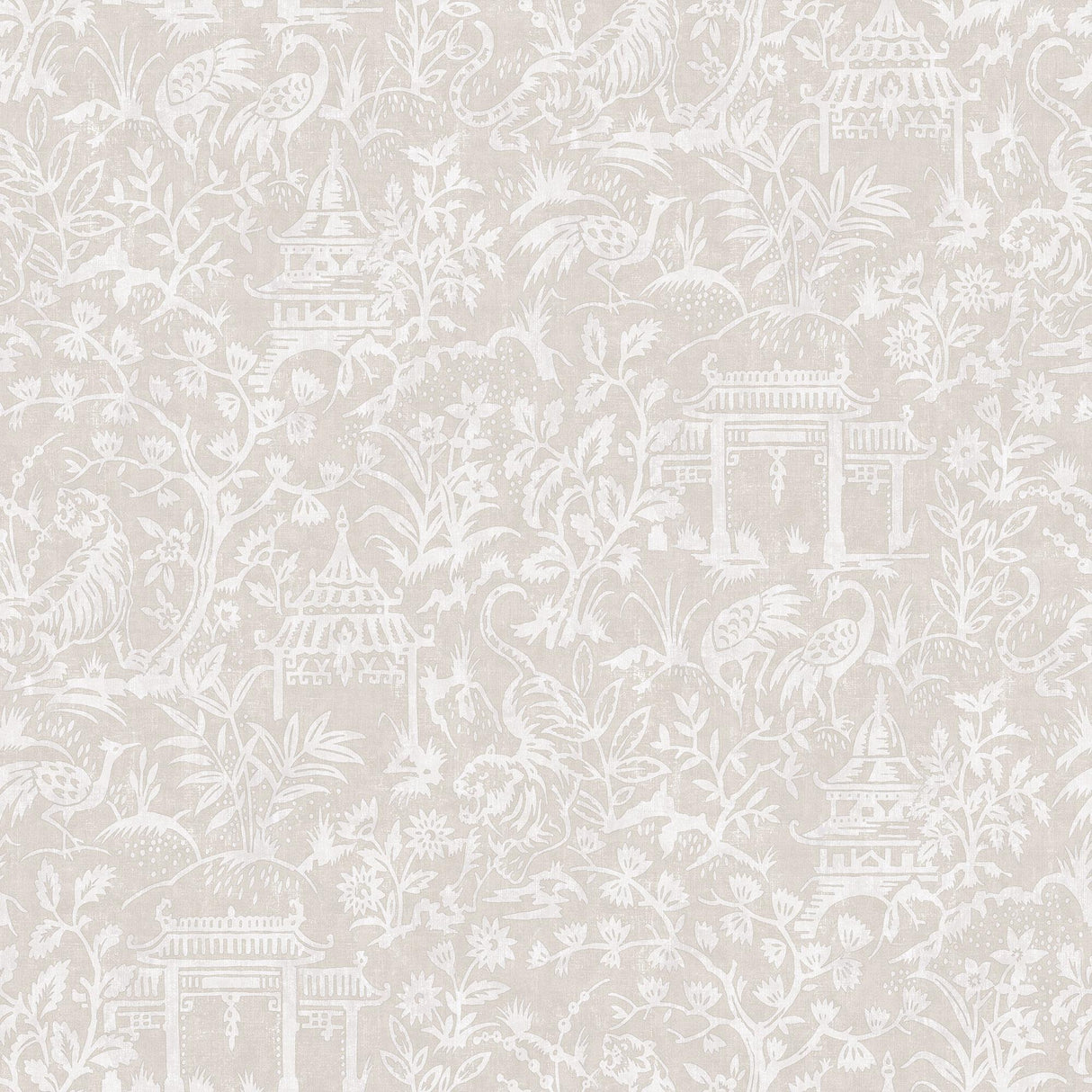 Galerie Garden Toile Beige Wallpaper