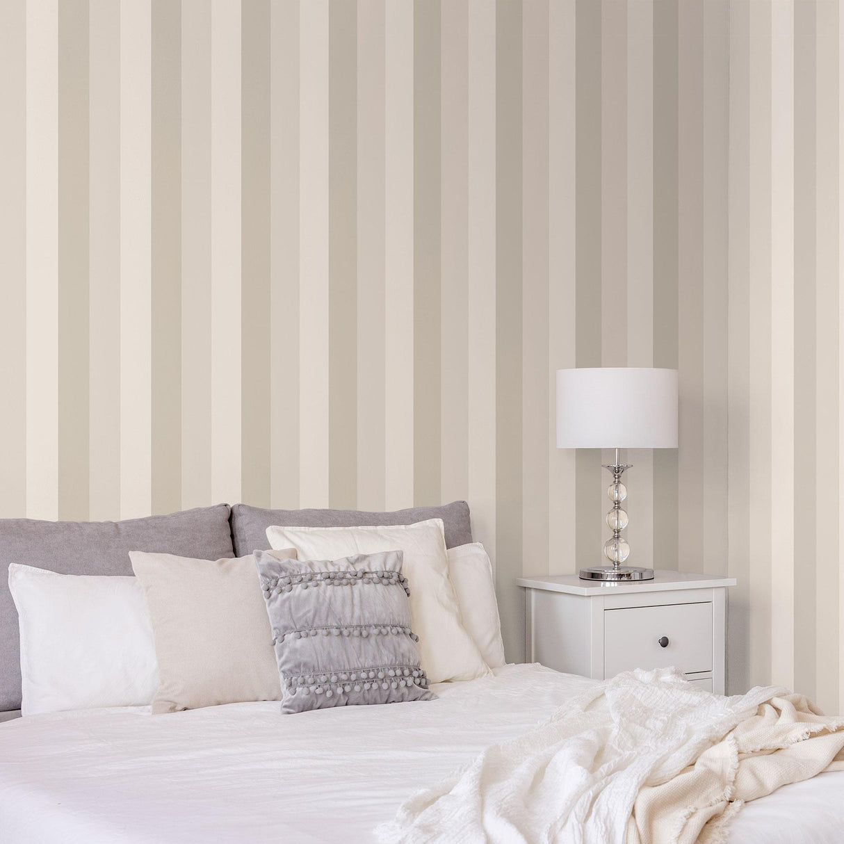 Galerie Secret Stripe Beige Wallpaper
