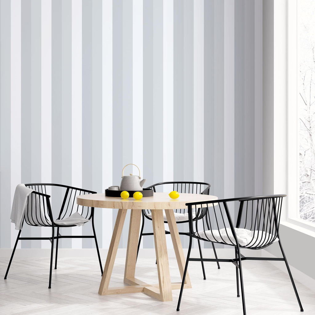 Galerie Secret Stripe Silver Grey Wallpaper
