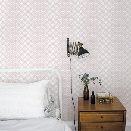 Galerie Trellis Negative Pink Wallpaper