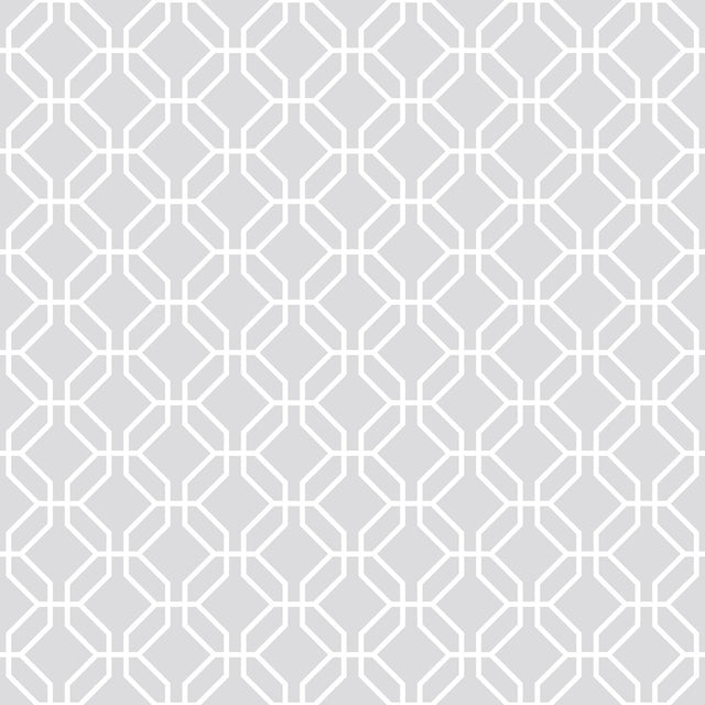 Galerie Trellis Negative Silver Grey Wallpaper