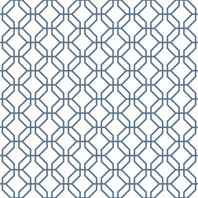 Galerie Trellis Positive Blue Wallpaper