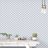 Galerie Trellis Positive Blue Wallpaper