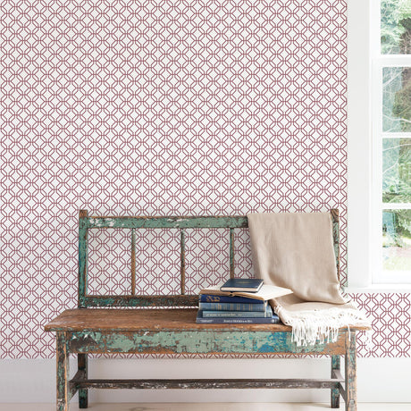Galerie Trellis Positive Red Wallpaper