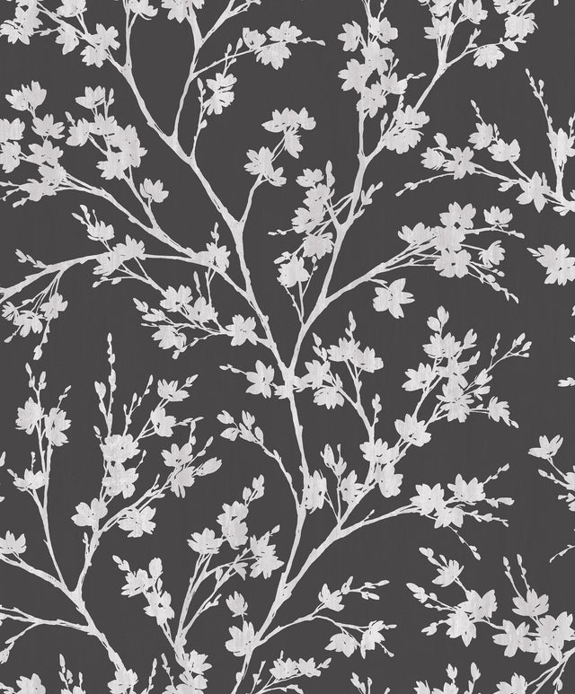 Galerie Wispy Branches Black Wallpaper
