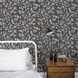 Galerie Wispy Branches Black Wallpaper