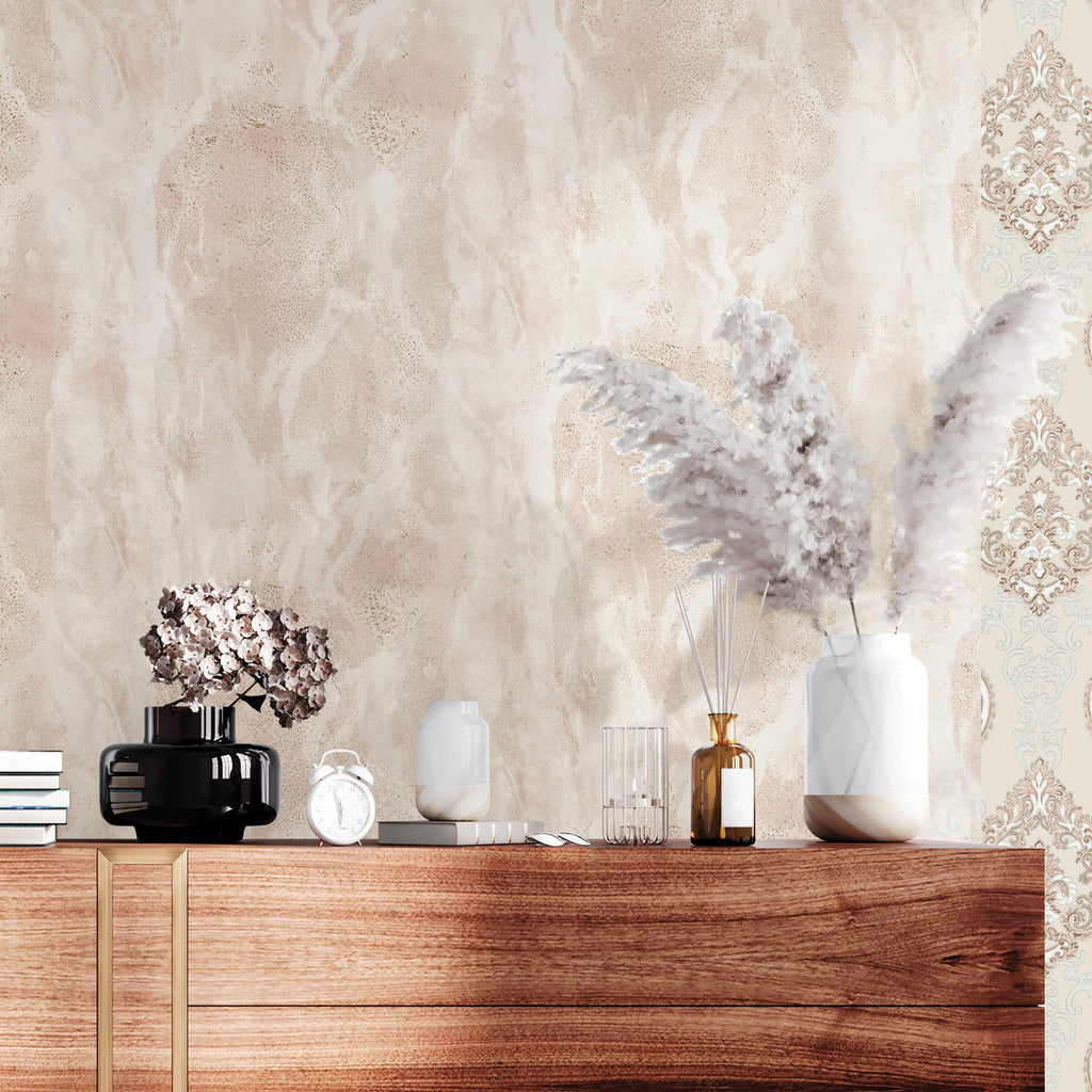 Galerie Marble Texture Pink Wallpaper