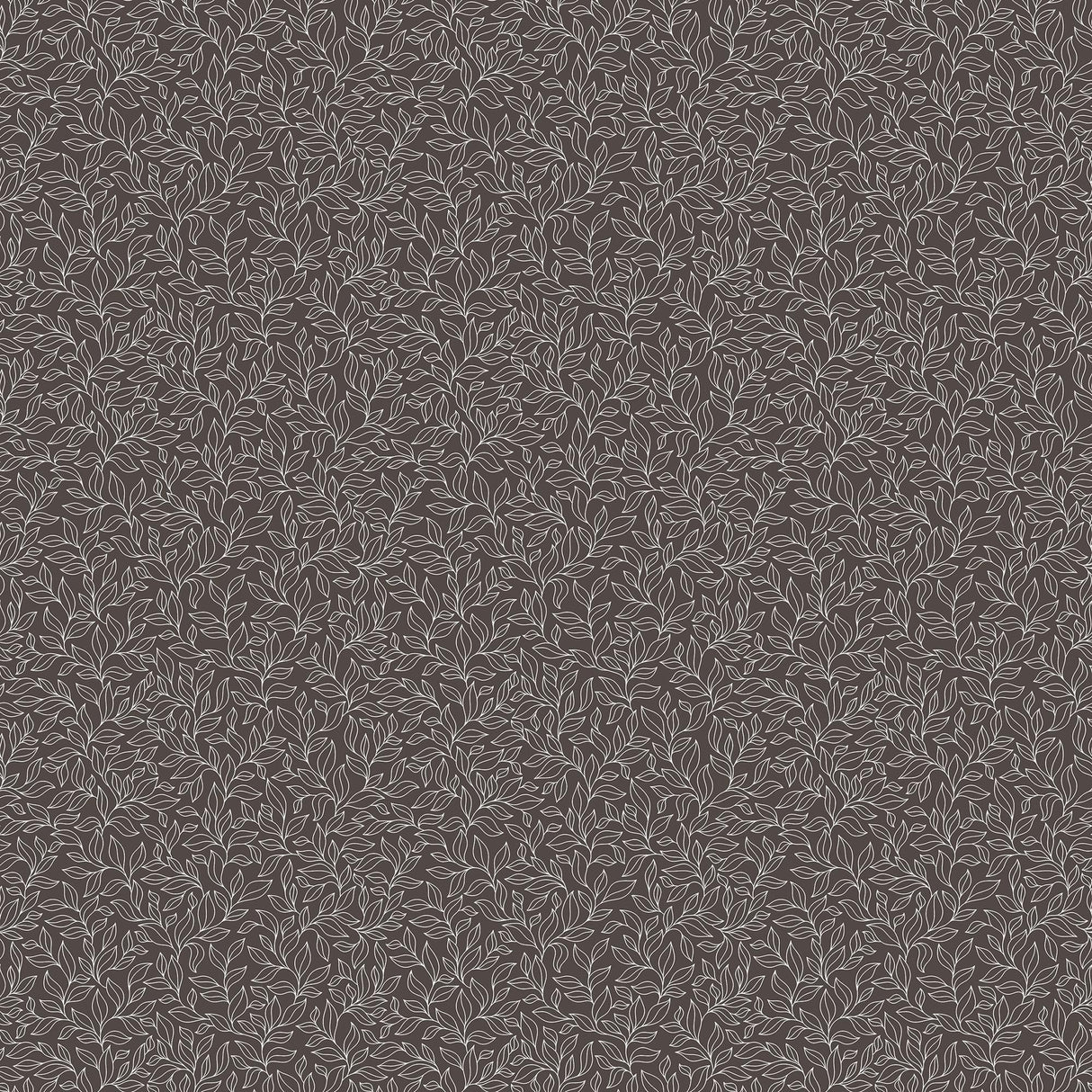 Galerie Stencil Leaf Black Wallpaper