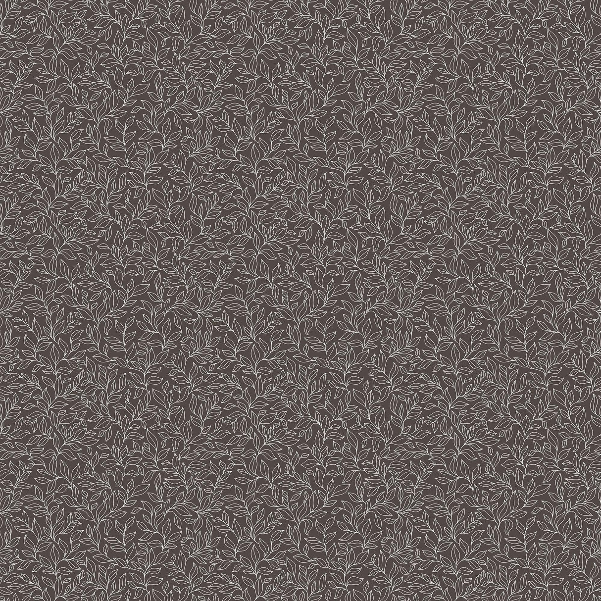 Galerie Stencil Leaf Black Wallpaper