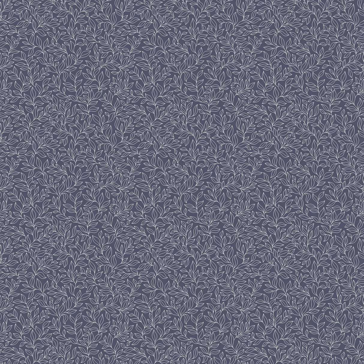 Galerie Stencil Leaf Blue Wallpaper