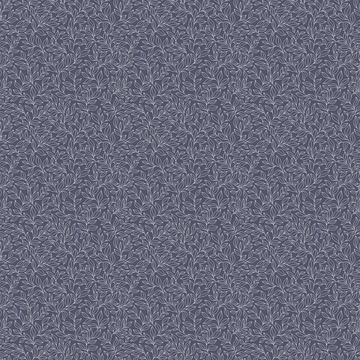 Galerie Stencil Leaf Blue Wallpaper