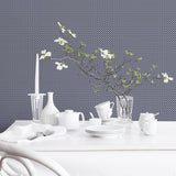 Galerie Medallion Blue Wallpaper