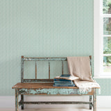 Galerie Stained Glass Stripe Green Wallpaper
