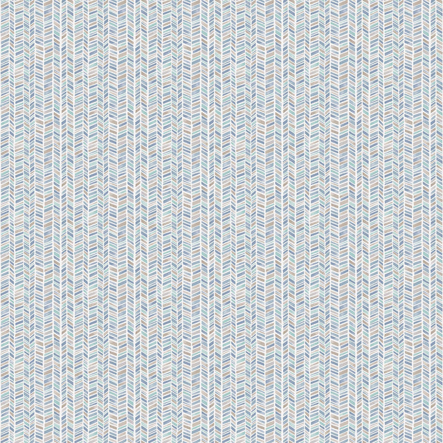 Galerie Stained Glass Stripe Blue Wallpaper