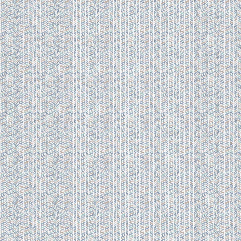 Galerie Stained Glass Stripe Blue Wallpaper