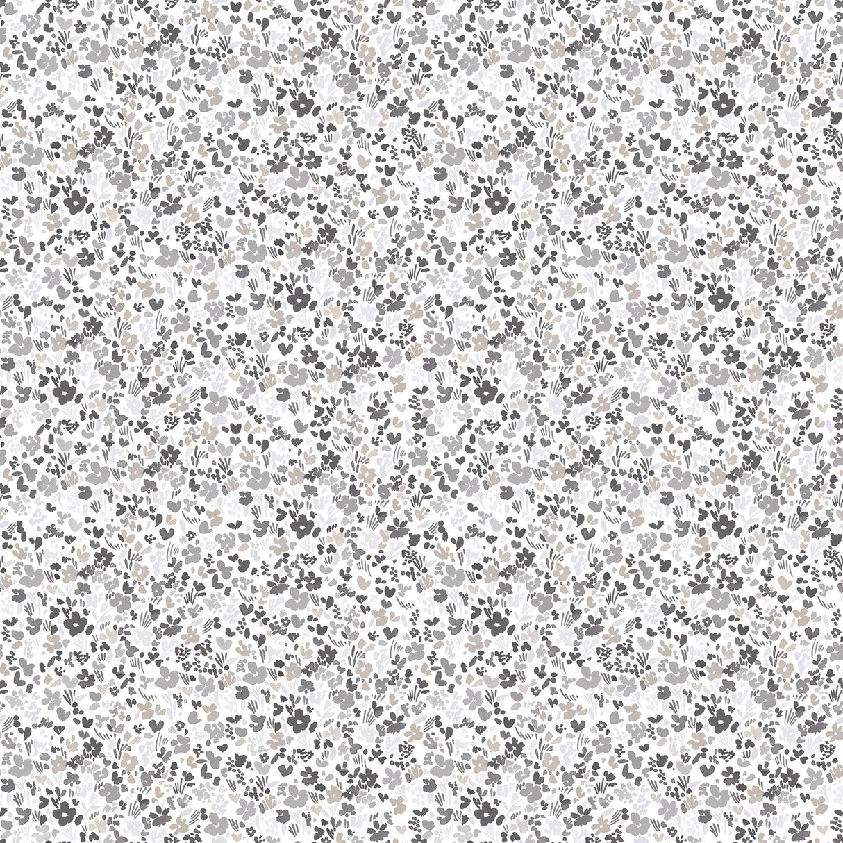 Galerie Mini Mod Floral Silver Grey Wallpaper