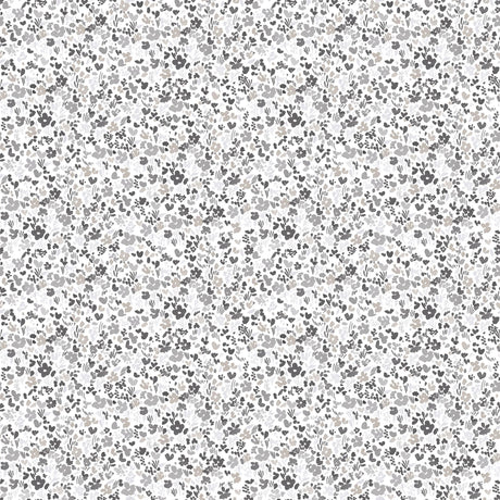 Galerie Mini Mod Floral Silver Grey Wallpaper