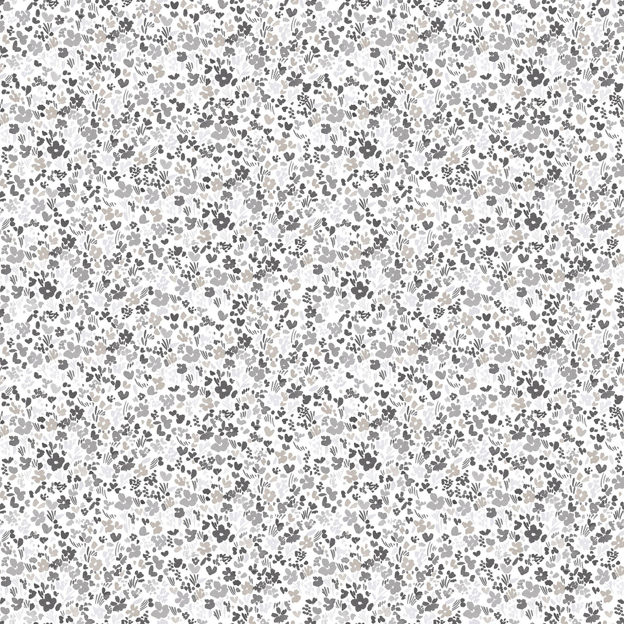 Galerie Mini Mod Floral Silver Grey Wallpaper