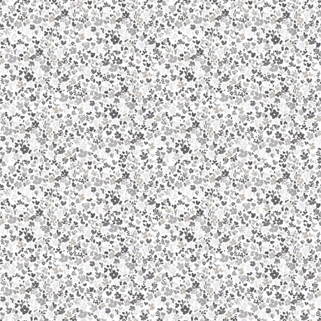 Galerie Mini Mod Floral Silver Grey Wallpaper