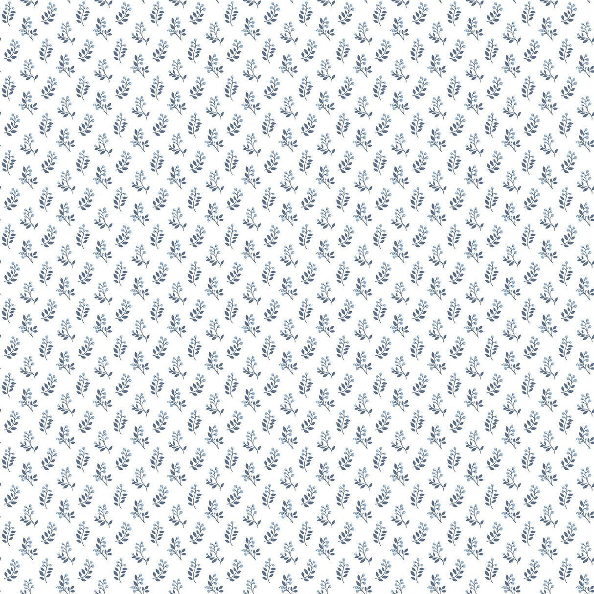 Galerie Vintage Bud Blue Wallpaper