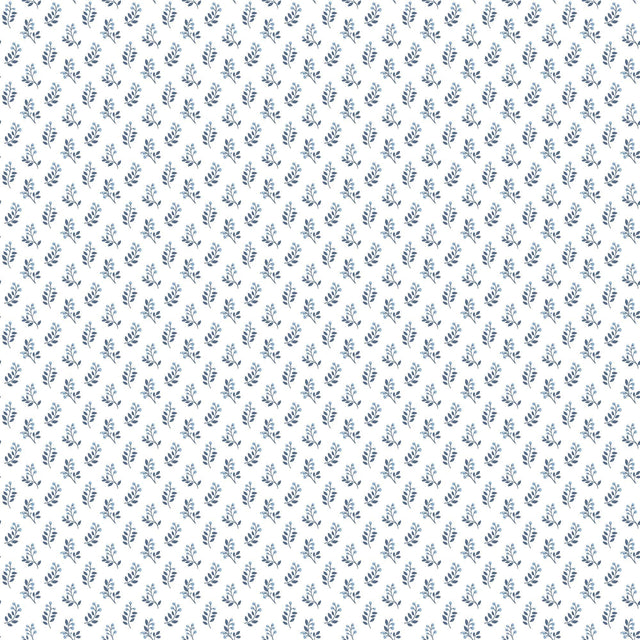 Galerie Vintage Bud Blue Wallpaper