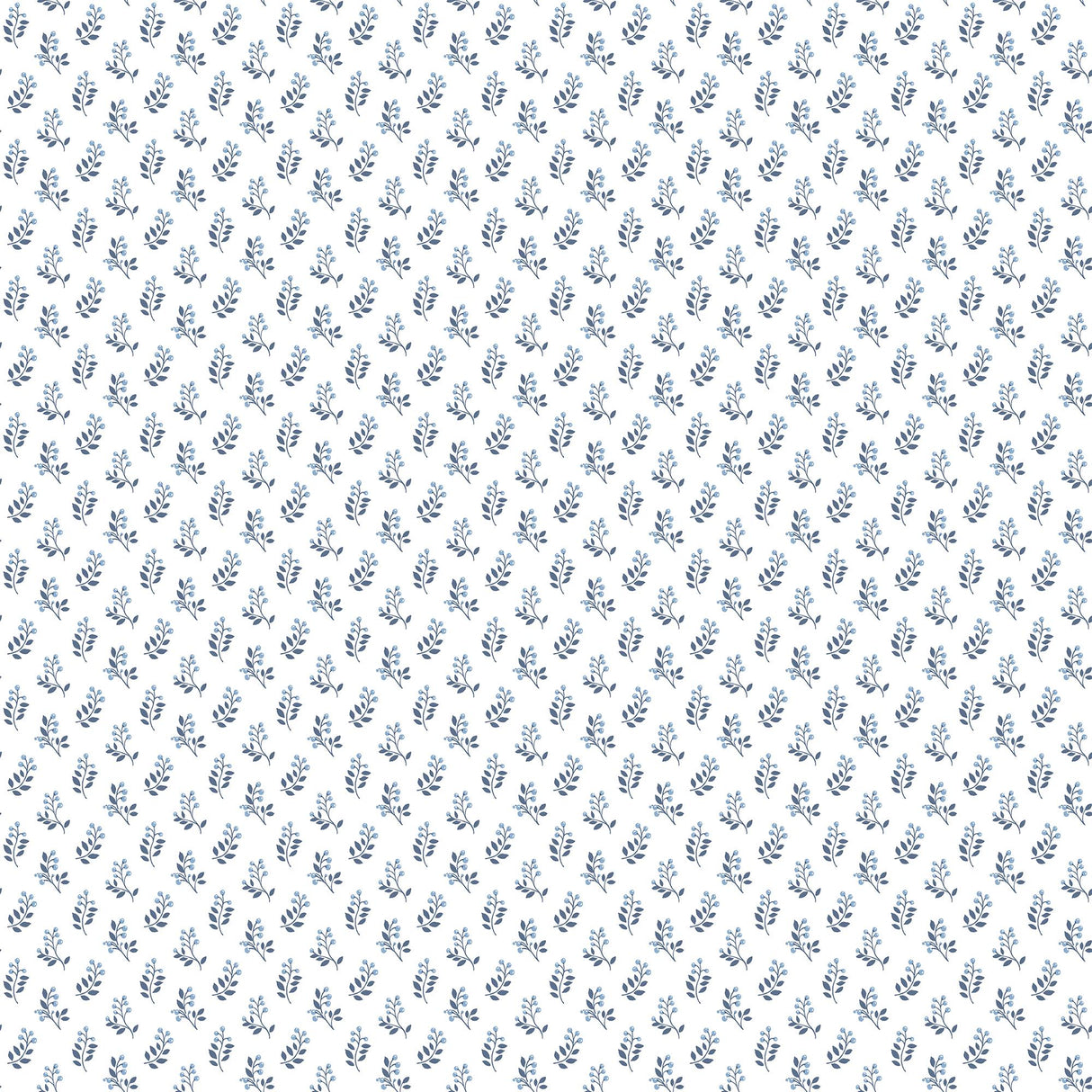 Galerie Vintage Bud Blue Wallpaper