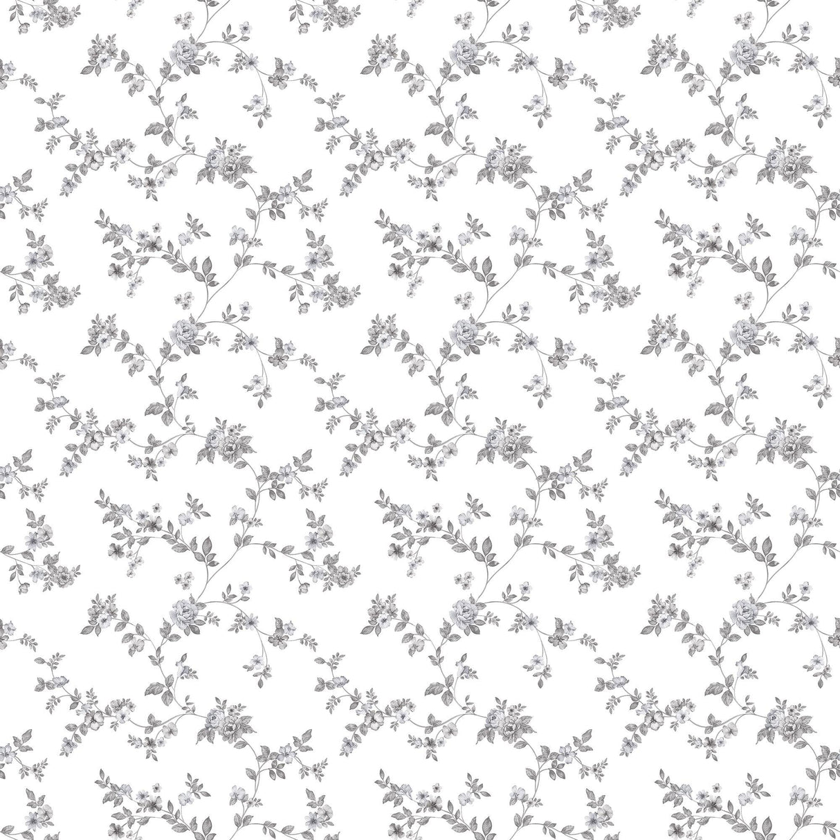Galerie Delicate Floral Black Wallpaper