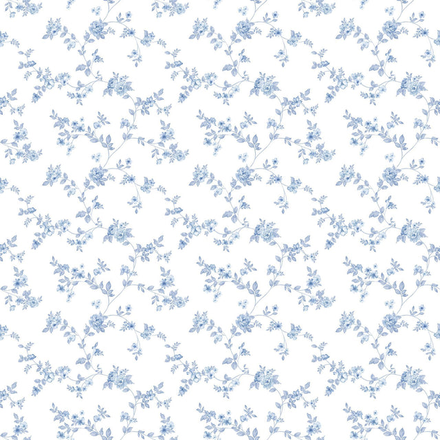 Galerie Delicate Floral Blue Wallpaper