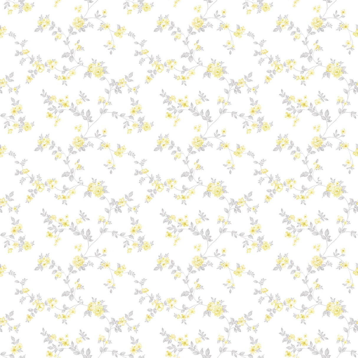Galerie Delicate Floral Yellow Wallpaper