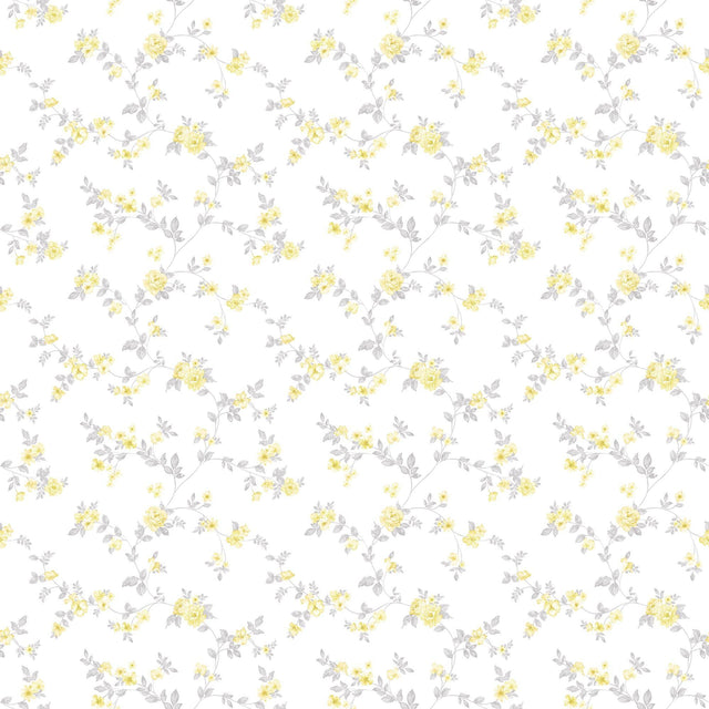 Galerie Delicate Floral Yellow Wallpaper