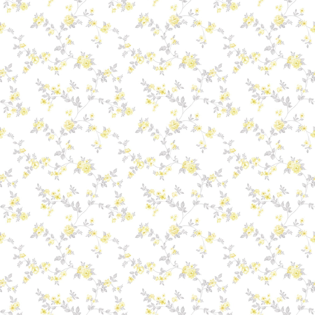 Galerie Delicate Floral Yellow Wallpaper