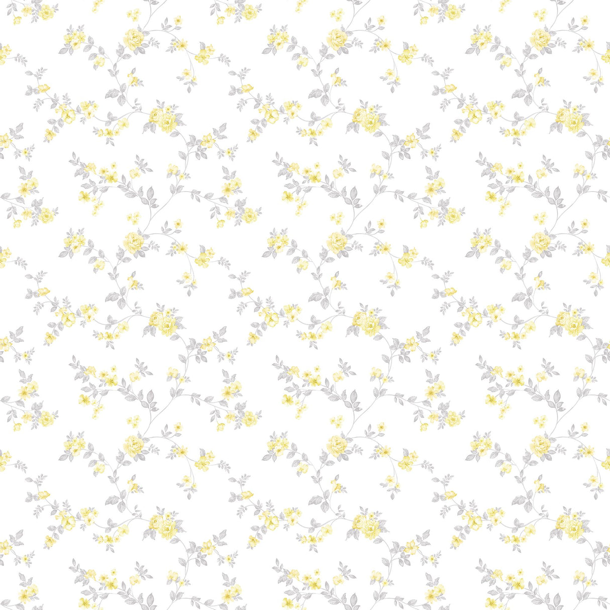 Galerie Delicate Floral Yellow Wallpaper
