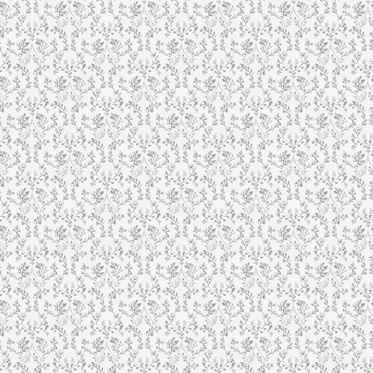 Galerie Ogee Floral Silver Grey Wallpaper